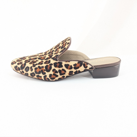 NWOB Matisse Leopard Lacy Mules Leather Size 8 - Picture 2 of 10